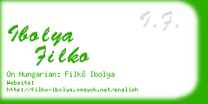 ibolya filko business card