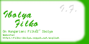 ibolya filko business card